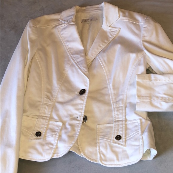 🧥Cache Luxe size 2 white womens blazer - Picture 6 of 8